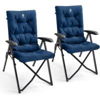 Silla de Camping Plegable Capacidad de 150 kg Respaldo Alto tamaño pequeño Plegable Silla de jardín Acolchada de Lujo con 4 Posiciones, Silla de Pesca Ajustable para balcón - details 17