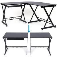 Escritorio de Esquina Forma L Mesa de Ordenador Ideal para Estudio y Juegos Ahorro de Espacio - details 12