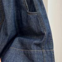 Pantalones Cortos de Cuerda para Mujer Pantalones de Verano Informales con Estilo Elegante y Ligero de Vaquero Azul - details 2