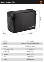 WEST BIKING-bolsa multifuncional para manillar de bicicleta, bolso de hombro y pecho con bolsillo frontal para patinete eléctrico, accesorios para ciclismo de carretera y montaña - details 1
