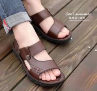 Sandalias de cuero suave de verano para hombre, sandalias antideslizantes informales con punta abierta para exteriores, sandalias deportivas cómodas para playa - details 13