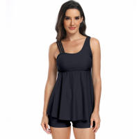 Conjunto de Baño de Dos Piezas de Moda para Mujeres 2024 Traje de Baño de Tela de Nylon con Estilo de Gradiente Short de Natación Plano de Color Sólido Estilo Playero de Primavera/Verano - details 28