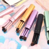 Juego de pinceles para ojos, 5 piezas, para colorete, sombra de ojos, herramientas delicadas y suaves, base, colorete, mezcla, juegos de brochas de maquillaje de belleza - details 2
