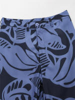 OUWU- Novedad de verano, camisa de manga corta con cuello estampado a la moda para mujer, conjunto de pantalones casuales adelgazantes de cintura alta - details 9