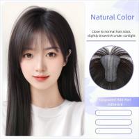 Parte media sin Clips, extensiones de cabello con flequillo de aire, parches de pelo esponjosos, piezas de cabello con flecos ligeros y transpirables - details 3