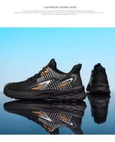 Zapatos corrientes de los deportes ocasionales de los hombres respirables de la ropa deportiva que caminan de la malla barata del logotipo de la marca - details 9