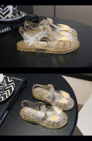 Zapatos de gelatina de cristal, sandalias para niños con purpurina y mariposa - details 30