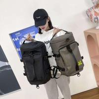 Mochila de gimnasio de viaje para mujer, bolso de mano de gran capacidad, deportivo, personalizado, seco, impermeable, de PU, con compartimento para zapatos - details 7