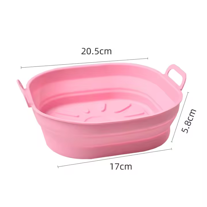 Bandeja de Cocina de Silicona para Aire Fryer Antiadherente, Reutilizable Segura para Lavado en Disfregador Ideal para Pollo Frito y Pizza - 1