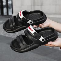 Zapatillas hombre verano 2024 nuevo uso exterior niños pisando mierda sensación deportes conducción sandalias de playa de suela blanda de doble propósito - details 11
