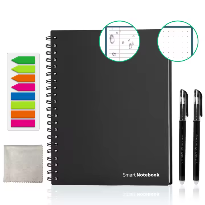Cuaderno Inteligente A4 Reutilizable, adaptador para Escaneo a PDF, Mediante , Borrables para Borrar y Reutilizar el Portátil - 1