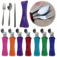 Bolsa de cubiertos portátil para palillos, cuchara, tenedor, almuerzo, cena, Camping, vajilla de viaje, solo bolsa, no incluye vajilla - details 1