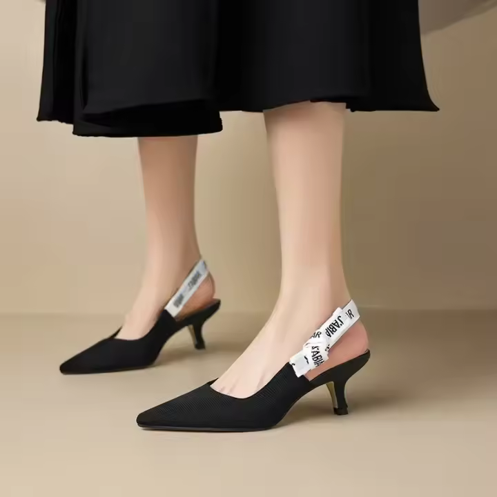 Sandalias de Tacón Alto para Mujer 2025 Punta Estrecha Diseño de Moda con Tacones de Aguja - 1