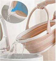 Cubo plegable portátil, lavabo sólido, lavabo multifuncional, cubo de plástico limpio para turismo al aire libre, 46 x 30,3 x 20,4 cm - details 2
