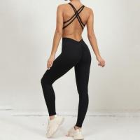 Mallas deportivas ahuecadas plisadas para otoño e invierno, conjunto de mono de Yoga, Leggings deportivos sin espalda que se abrazan al cuerpo, nuevo - details 38
