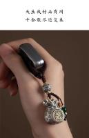 Llavero de Plata Elegante Colgante de Acolchado de Cobre Accesorio de Llave de Coche de Bendición de La Suerte Decoración de Iluminación - details 6