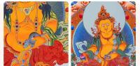 Retrato de Bodhisattva Manjusri Avalokitesvara Tara Pintura de Pared de Escuela Tantrica Xizang - details 14