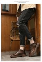 Zapatos con aumento de cuero genuino para hombre, cómodos zapatos con cordones informales con elevador, plantilla deportiva transpirable con aumento de altura de 8 cm - details 15