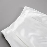 Falda holgada de satén elegante para mujer, faldas largas de cintura alta, ropa de calle, falda larga clásica, falda negra de moda para mujer 2025 - details 2