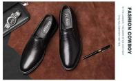 Botas de hombre Bjjgi clásicas de cocodrilo italiano + piel de vaca de capa superior + cinturón + falda + zapatos formales - details 5