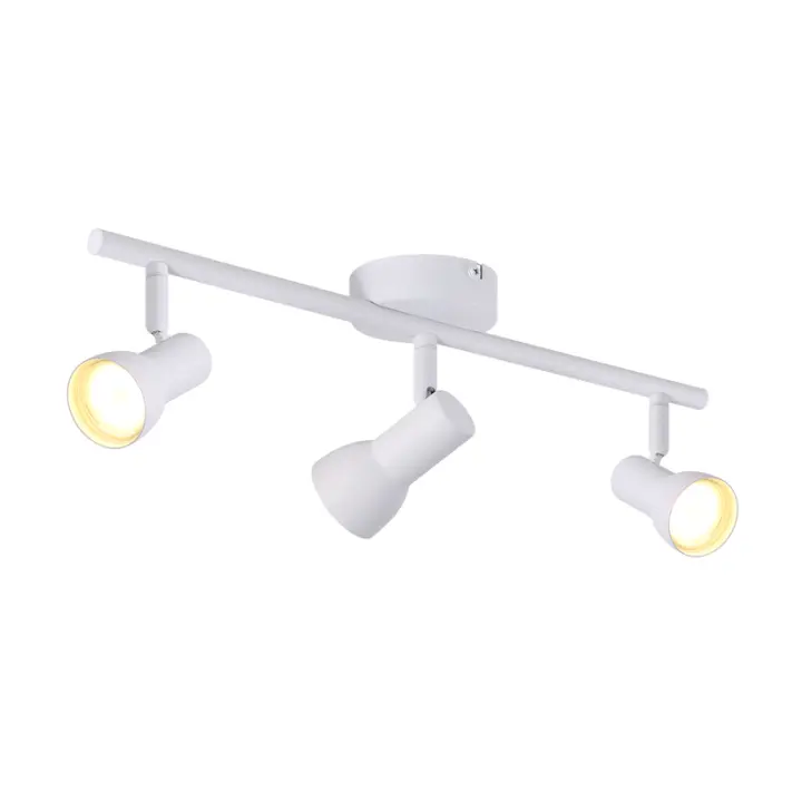 CBJKTX Foco de techo GU10 3 llamas 350 °   lámpara de techo giratoria para sala de estar cocina - 1