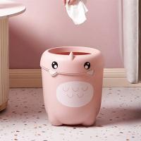 Cubo de basura de plástico para habitación de niños, cubo de basura creativo de dibujos animados, pequeño y bonito - details 10