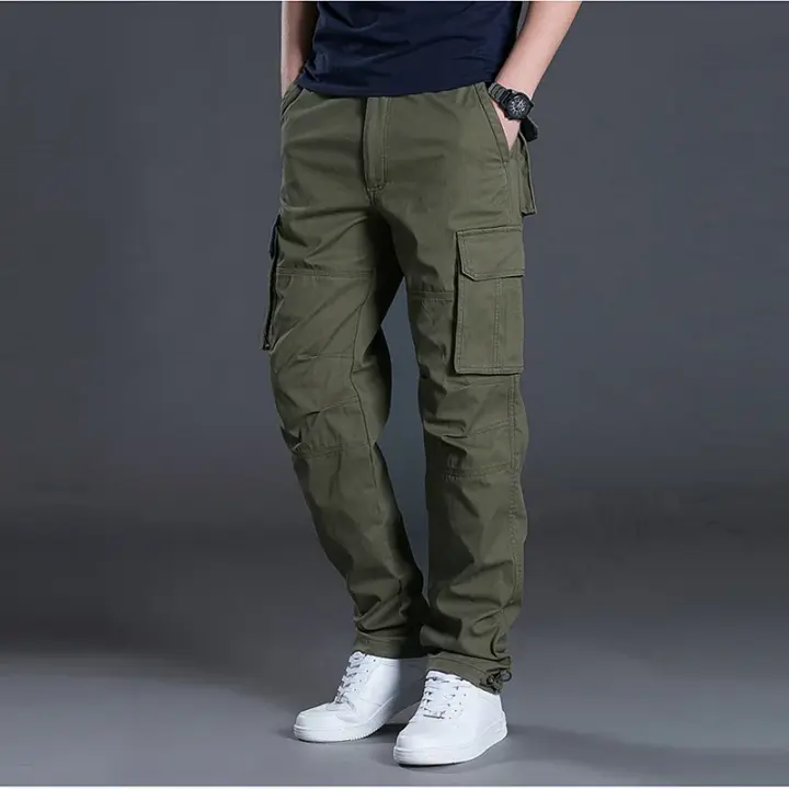 Pan informal holgado de algodón para hombre con múltiples bolsillos para actividades todoterreno - 1