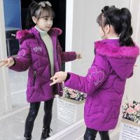 Chaqueta De Invierno Para Niñas Con Estampado De Letras Cálido Con Capucha Desmontable Protección Contra El Viento Ropa De Moda Para 4-12Años Talla Verdadera Material COTTON Y POLYESTER - details 4