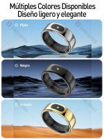 Anillo inteligente SANLEPUS con monitoreo de salud 24 horas al día, 7 días a la semana: frecuencia cardíaca, sueño, oxígeno en sangre y temperatura corporal |   Batería de 7 días |   Resistencia al agua hasta 5 ATM - details 13