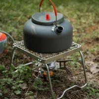 Parrilla de Camping Plegable de Acero Inoxidable Combinación Portátil de Fuego de Bonfire y Estufa de Madera para Exteriores - details 0
