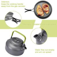 Utensilios de cocina de aleación de aluminio para cocinar al aire libre, juego de ollas y teteras portátiles, ligero para acampar y hacer Picnic - details 9