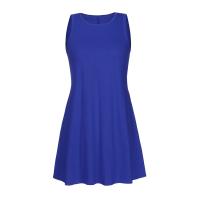 Vestido informal de verano para mujer, ropa playera, plisada, lisa, con bolsillos - details 7