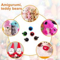 Ojos de peluche de plástico negro para muñecas, Ojos de seguridad de Ojos de piezas para juguetes, 6mm, 8mm, 12mm, DIY, Animal divertido, 560 - details 6