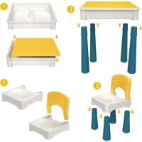 Infantil, Mesa de Actividades Construccion y Silla con 128 Piezas Juguetes de Creativos Grandes Clásicos para Niñas, Rosa - details 16