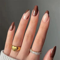 24Pcs Uñas Postizas De Póker Manicura Ballerina Removible Almendra Uñas Falsas De Decoración Para Mujeres Y Niñas Uñas Postizas De Cuchara Completo - details 29