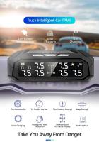 Reloj Solar TPMS Sistema de supervisión de presión de neumáticos automático 4 sensores presión de neumáticos de 8bar adecuado para varios vehículos - details 2