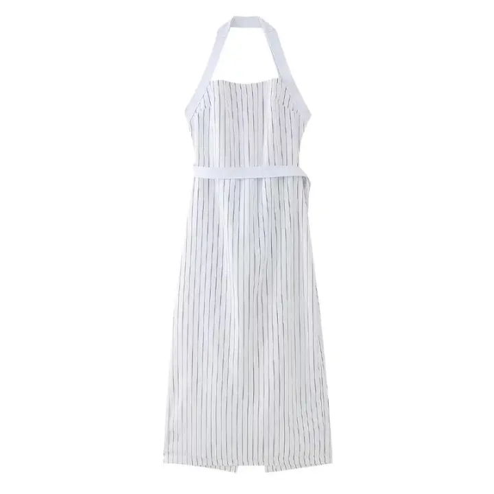 BUNO-Vestido sin mangas con cuello colgante, vestidos grandes sin espalda para mujer, vestido sin mangas 2024, minivestido de oficina de verano, vestido de calle - 1