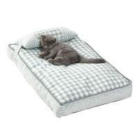 Cama extraíble a cuadros con almohada para perro, cálido y cómodo para dormir profundamente cojín, tela lavable/algodón PP, alfombrillas gruesas para sofá - details 6