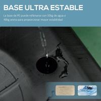 Canasta de baloncesto ajustable de 205-261 cm, aro de baloncesto portátil con soporte de acero, base rellenable y 2 ruedas de transporte para niños y adultos, rojo y negro. - details 4