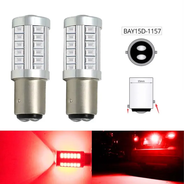 Bombillas LED de Freno y Marcha Atlánford 2 Piezas 1157 BAY15D P21/5W para Coche Color Rojo/Blanco Hechas en China Peligroso Batería Incorporada - 1