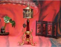 Rueda de Cobre Puro Tripod de Mano Base de Loto de Oro Magia Tantrismo Oferta Especial - details 7