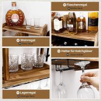Estante de Vino en la Pared, Almacenar Botellas, Estante de exhibición de Vidrio de Vino y Botella de Vino Montado, Ideal para Botellas de Vino, champán, estantería - details 3