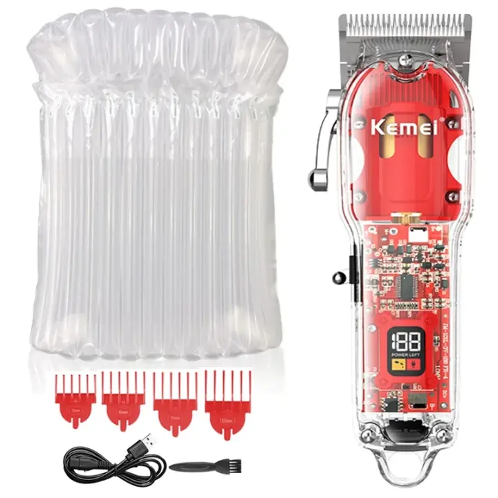 Kemei-cortadora de pelo profesional inalámbrica para hombre, máquina eléctrica de litio para cortar el pelo y la barba, recargable, 1761 - 1