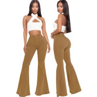 Pantalones acampanados de mezclilla elástica ajustados a la cintura HSF99 Fashion - details 50