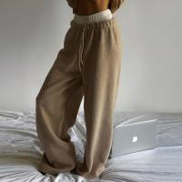 Mujer marrón de pierna recta, tres pantalones sueltos de cintura alta para uso - details 1