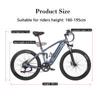 Bicicleta Eléctrica Nathaniel de Acero Aleado 27.5 pulgadas, Freno de Disco, Guardabarros Incluido, Para Adultos, Estilo Clásico - details 11