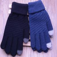 Guante de punto de lana cálido para teléfono móvil, guantes de punto para pantalla táctil, dedo completo, guante de ganchillo fe - details 10