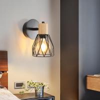 Luz de Pared de Metal Goeco Diseño de Aplique de Pared Industrial Lámpara de Pared Decorativa Ajustable de Madera Eficiencia Energética Iluminación Interior Decorativa - details 2