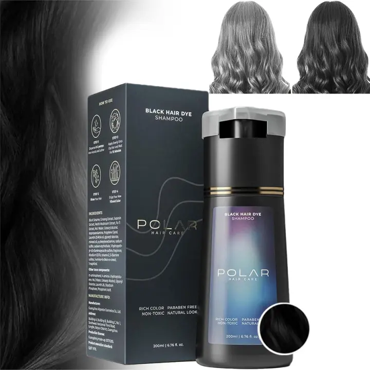 Champú de tinte para el cabello, champú de tinte instantáneo para el cuidado del cabello, champú de Color Natural para cobertura de cabello gris, adecuado para mujeres y yo - 1