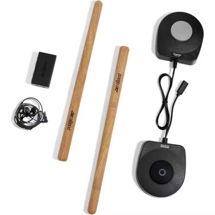 Juego electrónico AeroBand PocketDrum2 MAX (versión 2025), pedales Air Sticks y adaptador Bluetooth, toca batería en cualquier lugar y en cualquier momento, 8 - 1